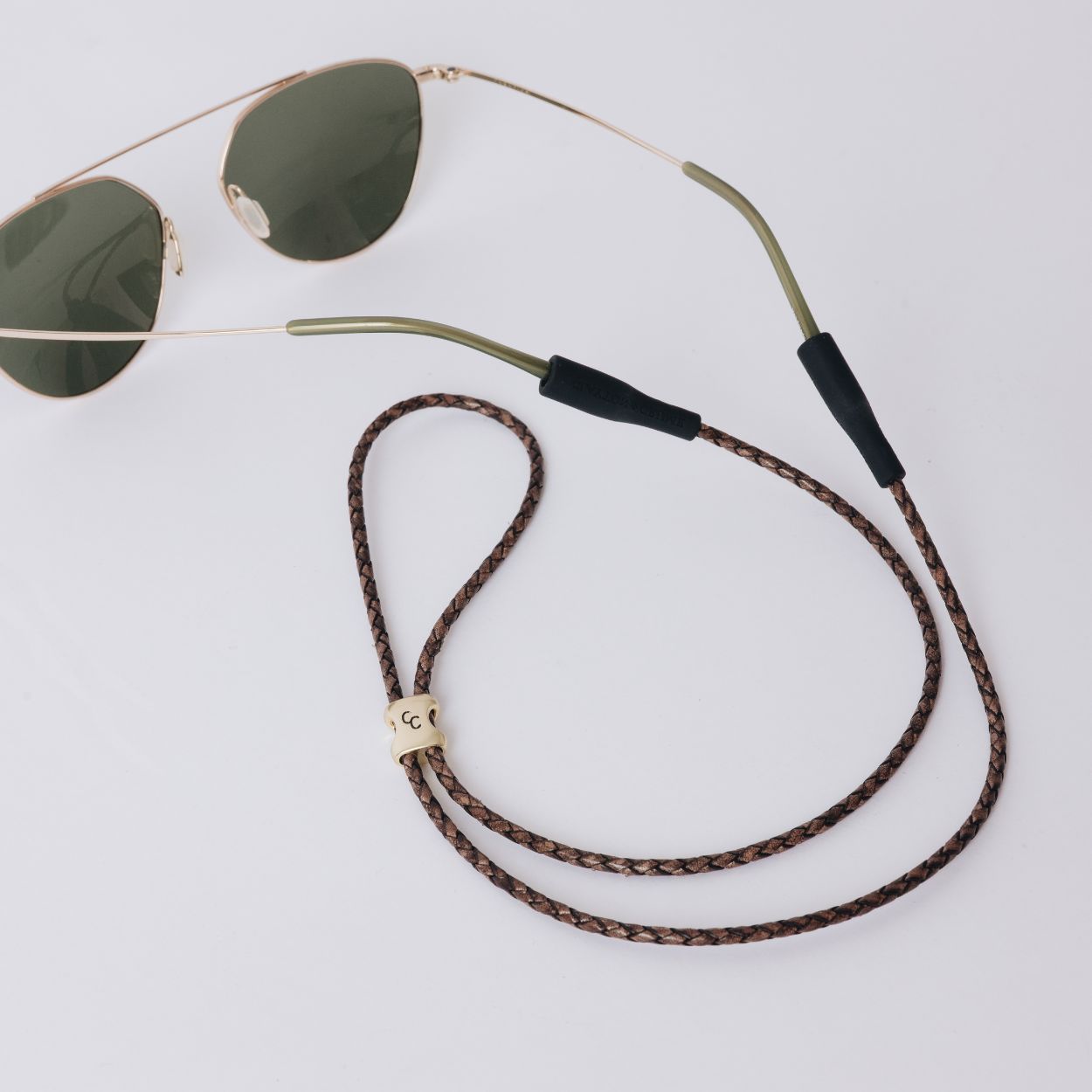 Braided Leather Sunglass Strap