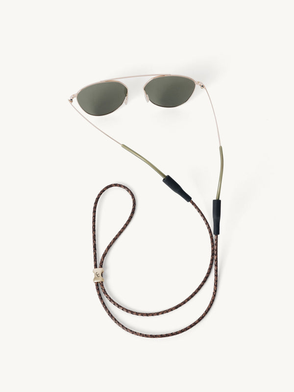 Braided Leather Sunglass Strap