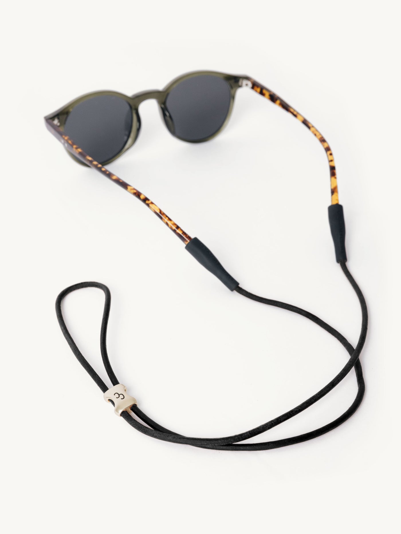 Corded Leather Sunglass Strap