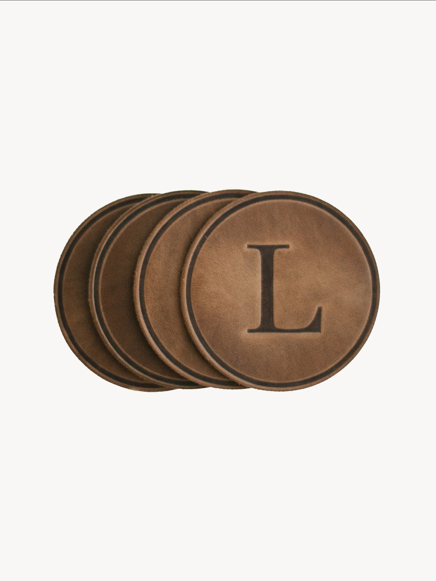 Monogrammed Circle Coasters