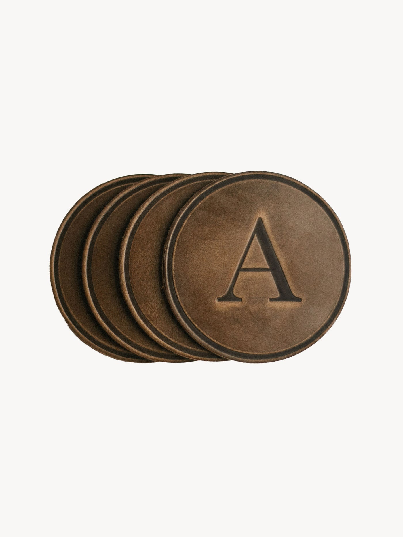 Monogrammed Circle Coasters
