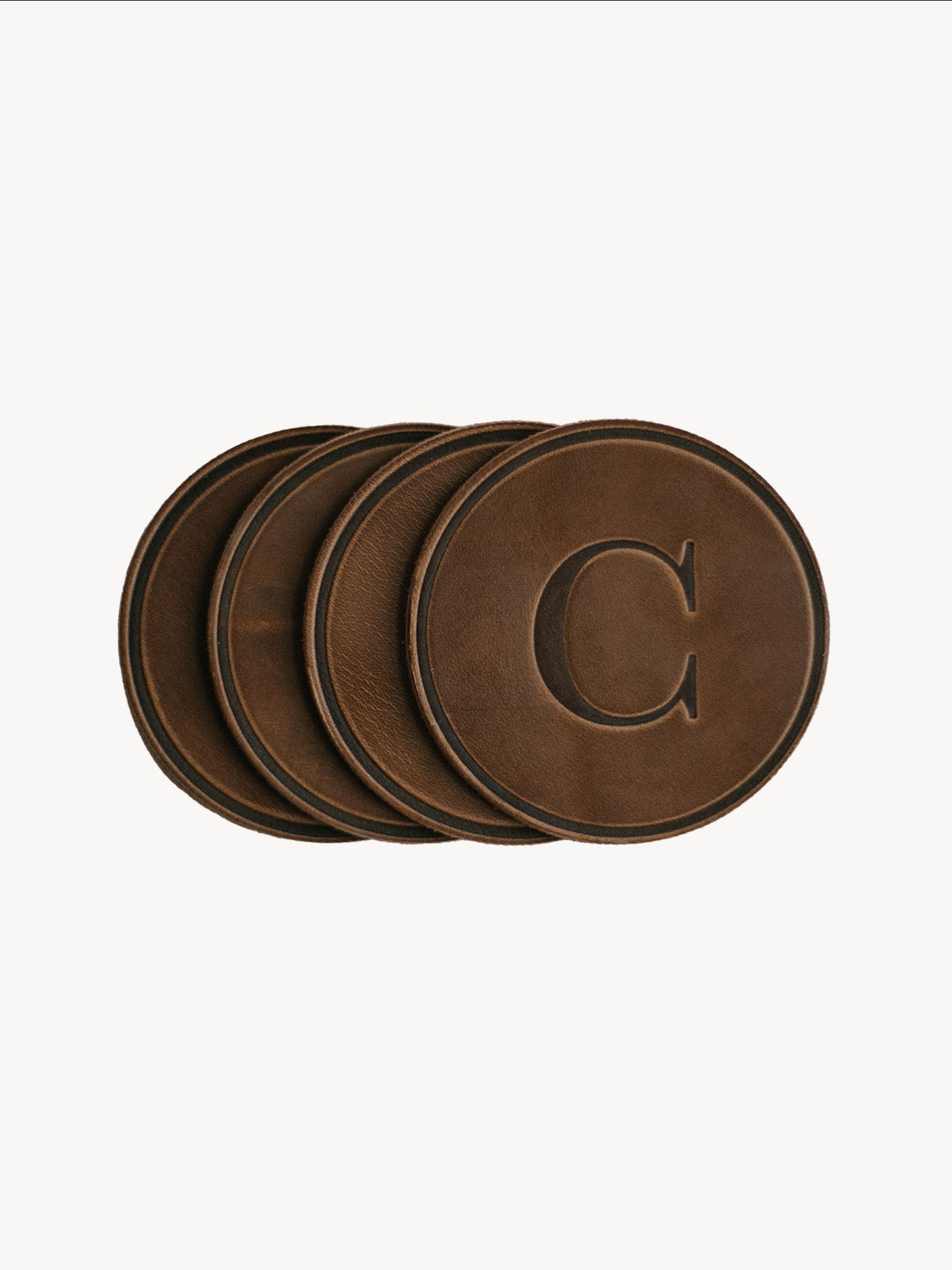 Monogrammed Circle Coasters