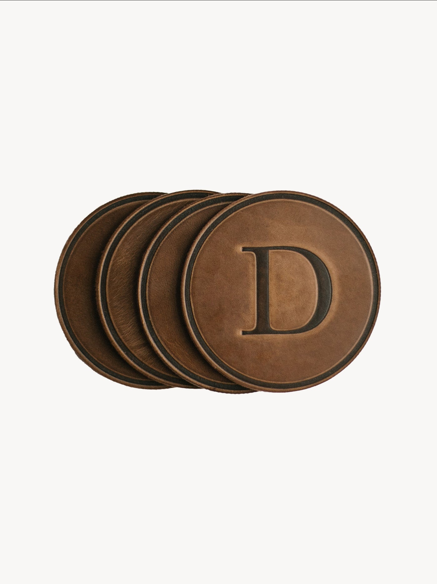 Monogrammed Circle Coasters