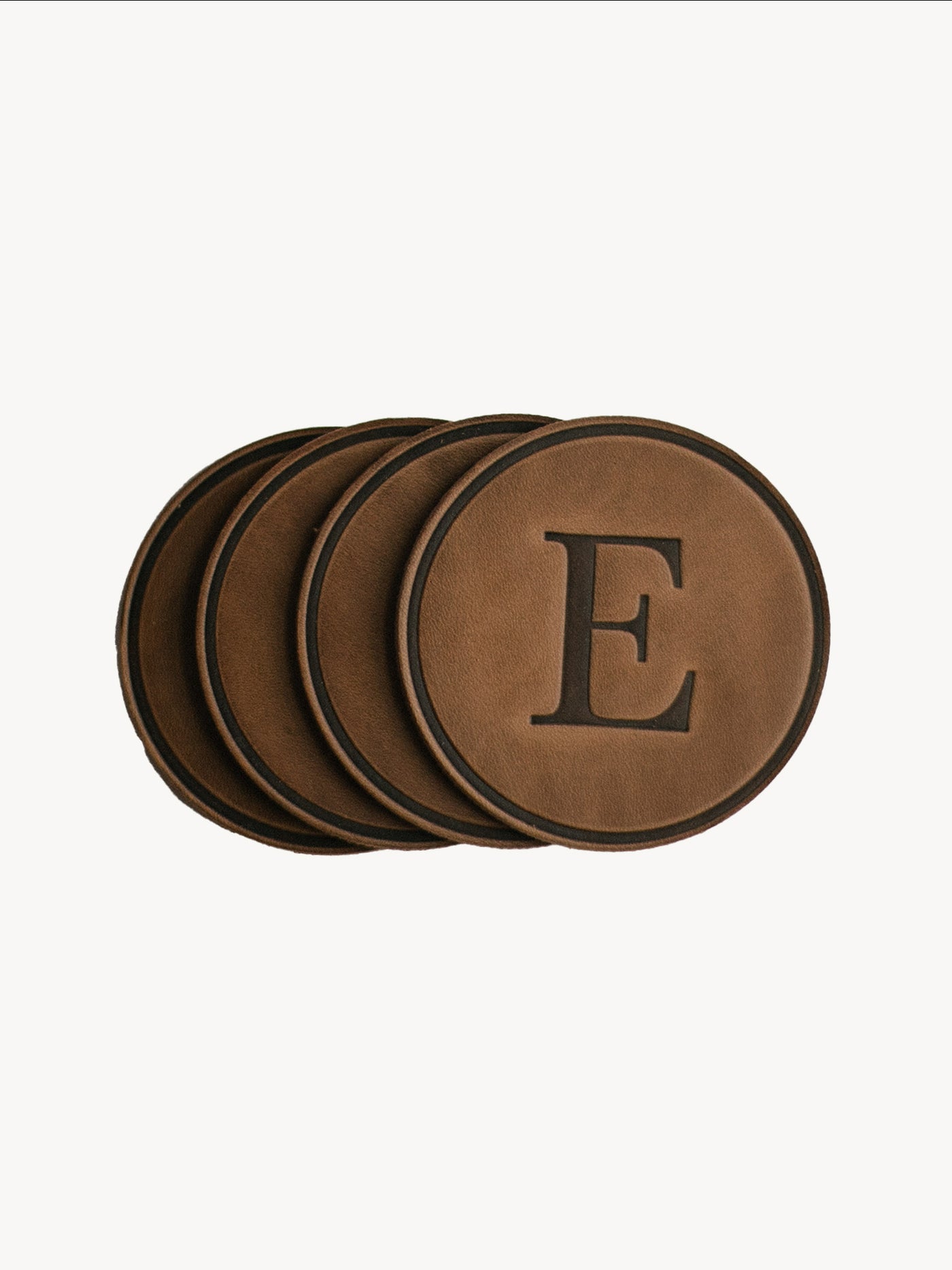 Monogrammed Circle Coasters