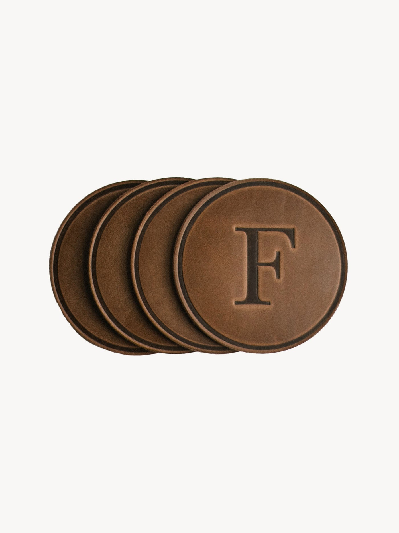 Monogrammed Circle Coasters
