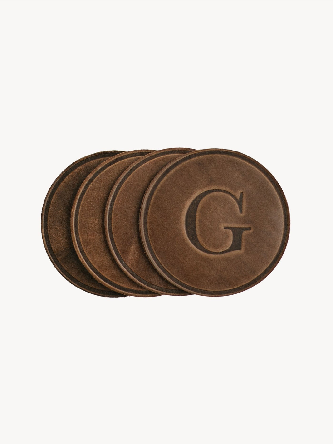 Monogrammed Circle Coasters