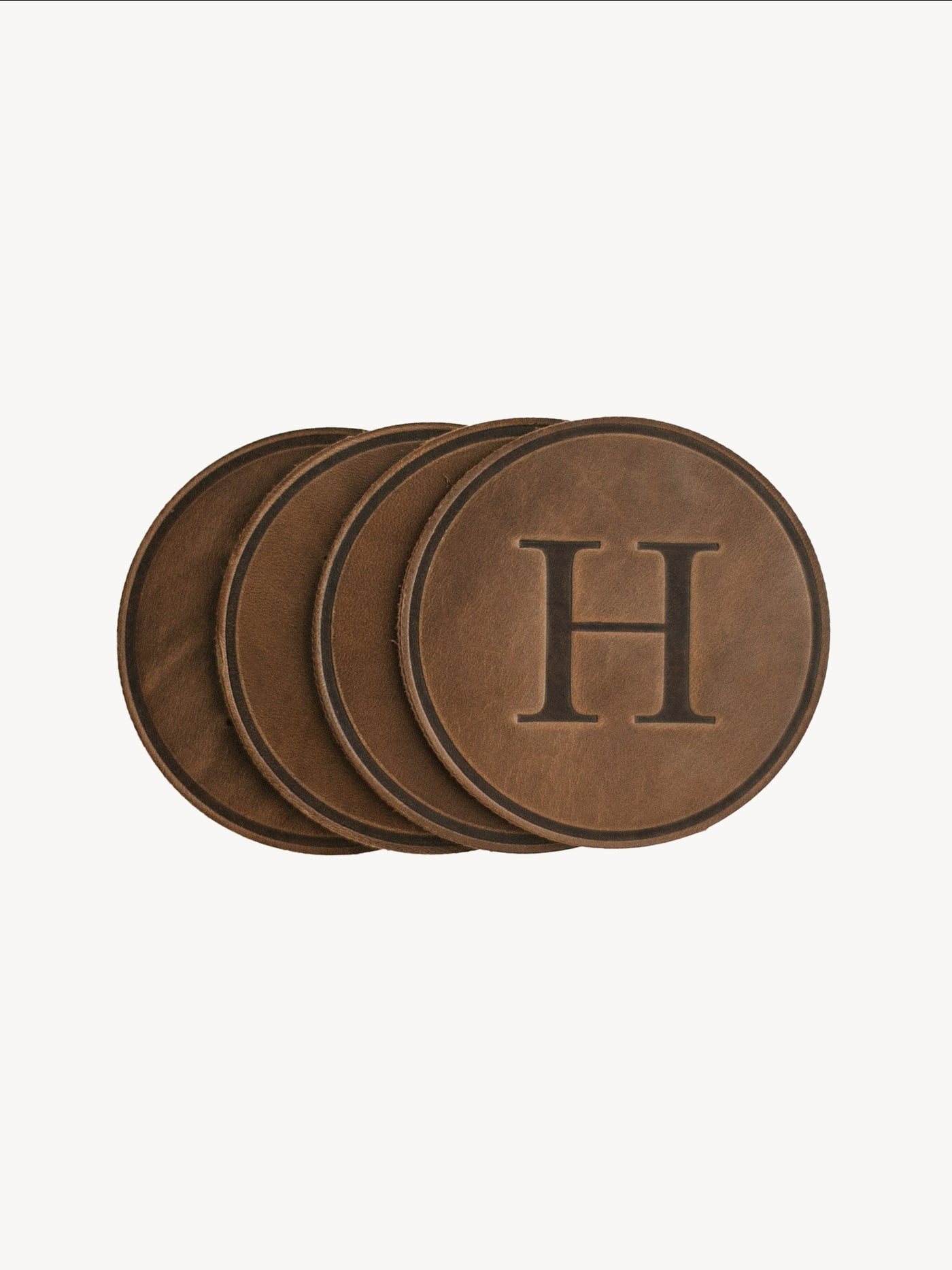 Monogrammed Circle Coasters