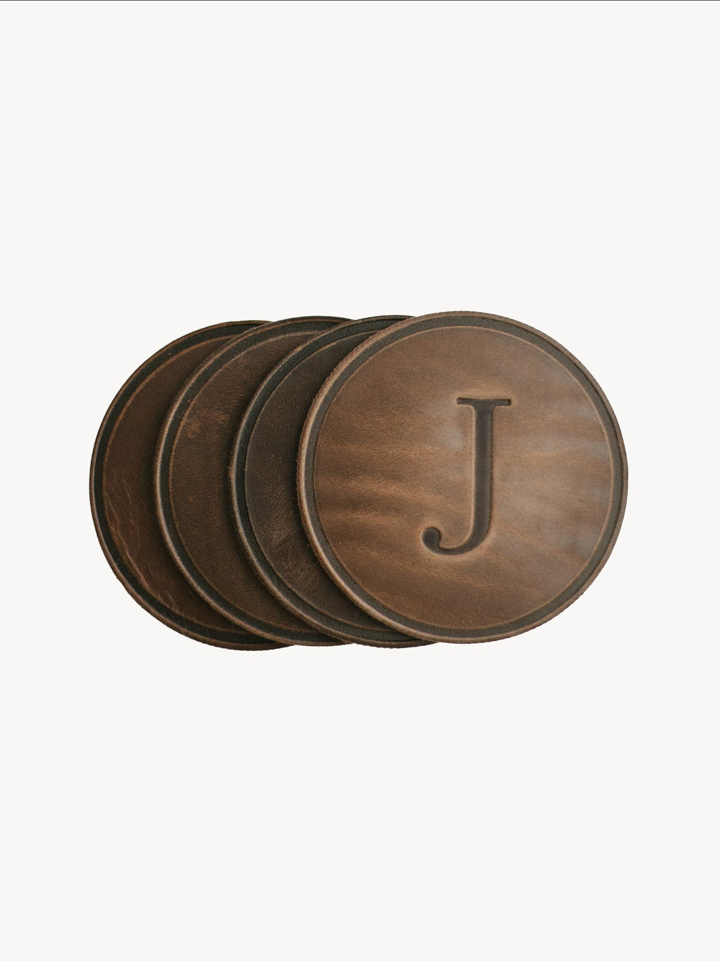Monogrammed Circle Coasters