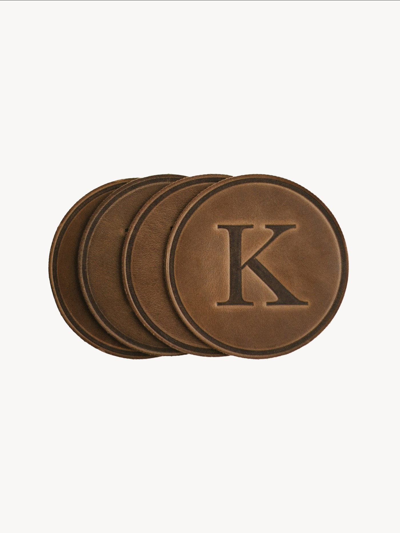 Monogrammed Circle Coasters