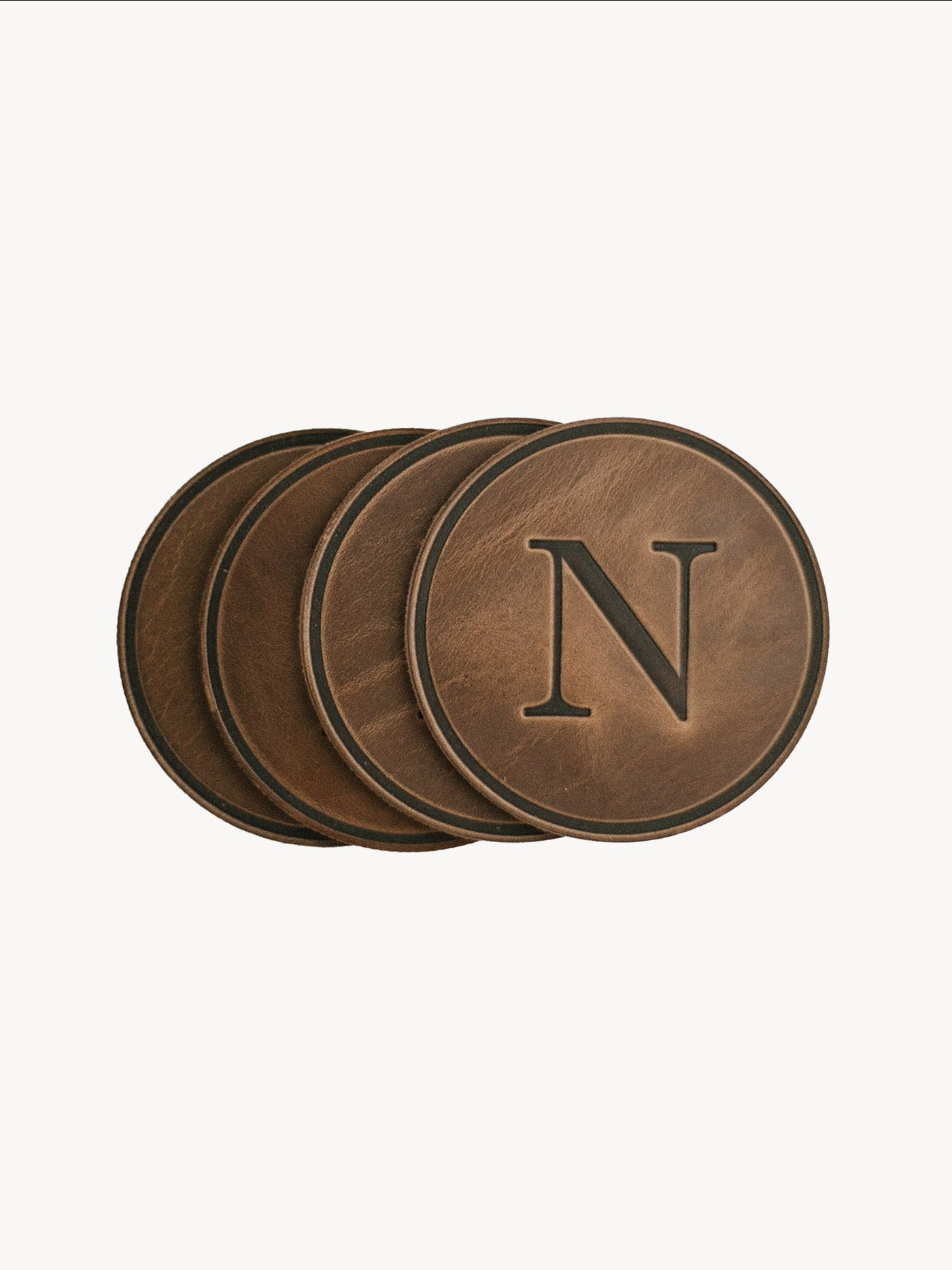 Monogrammed Circle Coasters