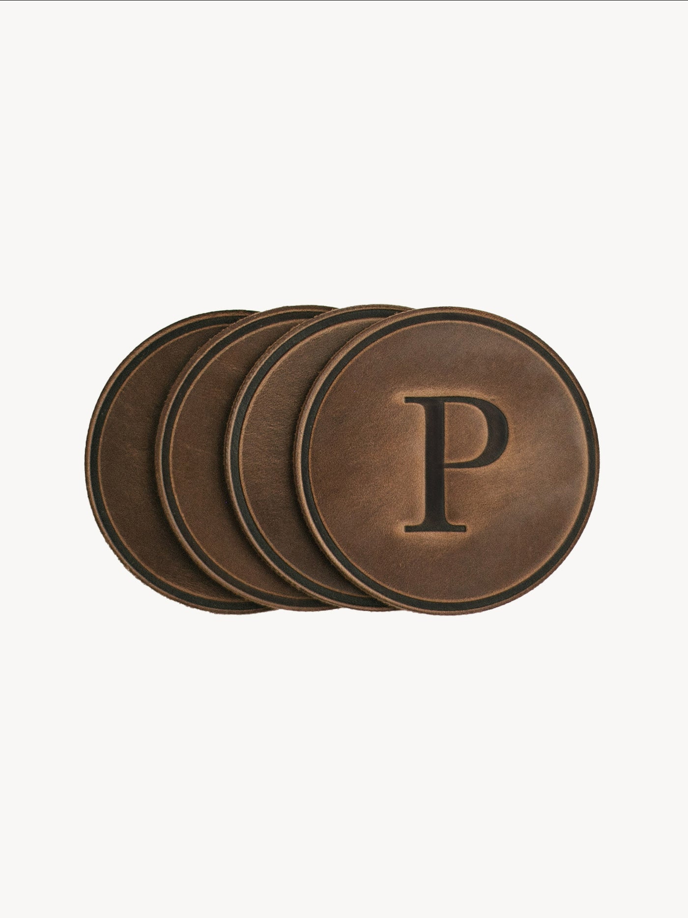 Monogrammed Circle Coasters