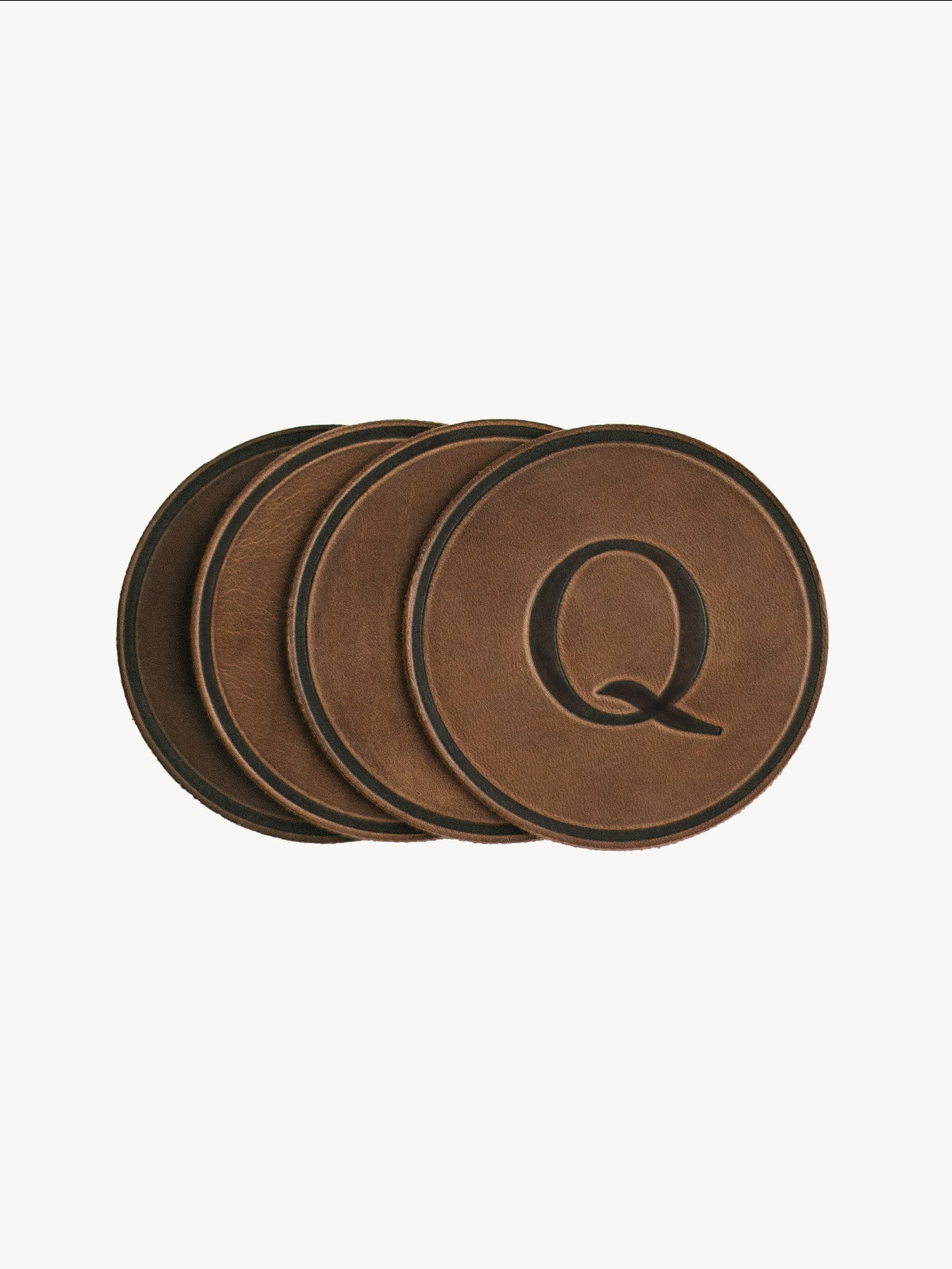 Monogrammed Circle Coasters