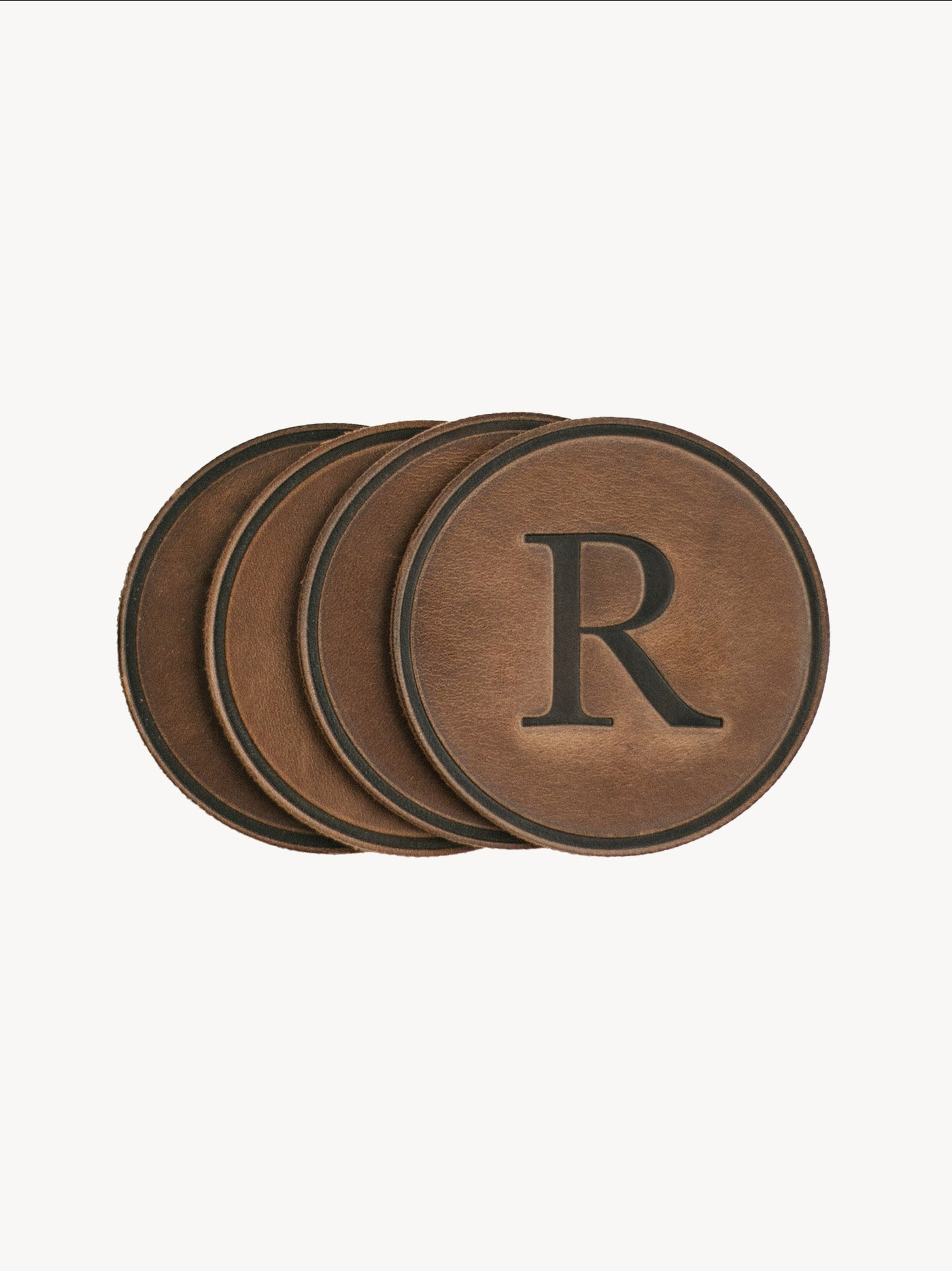 Monogrammed Circle Coasters