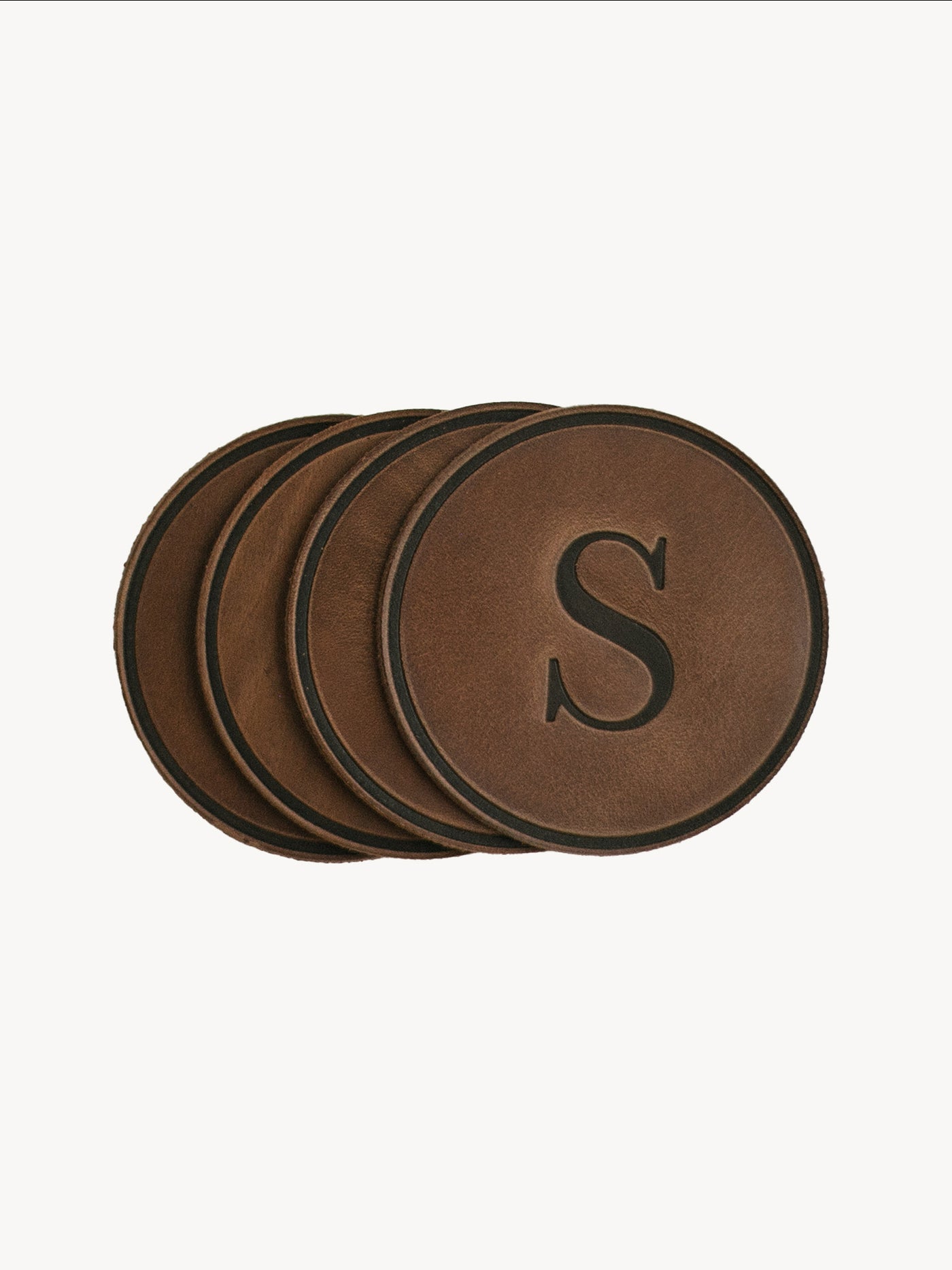 Monogrammed Circle Coasters