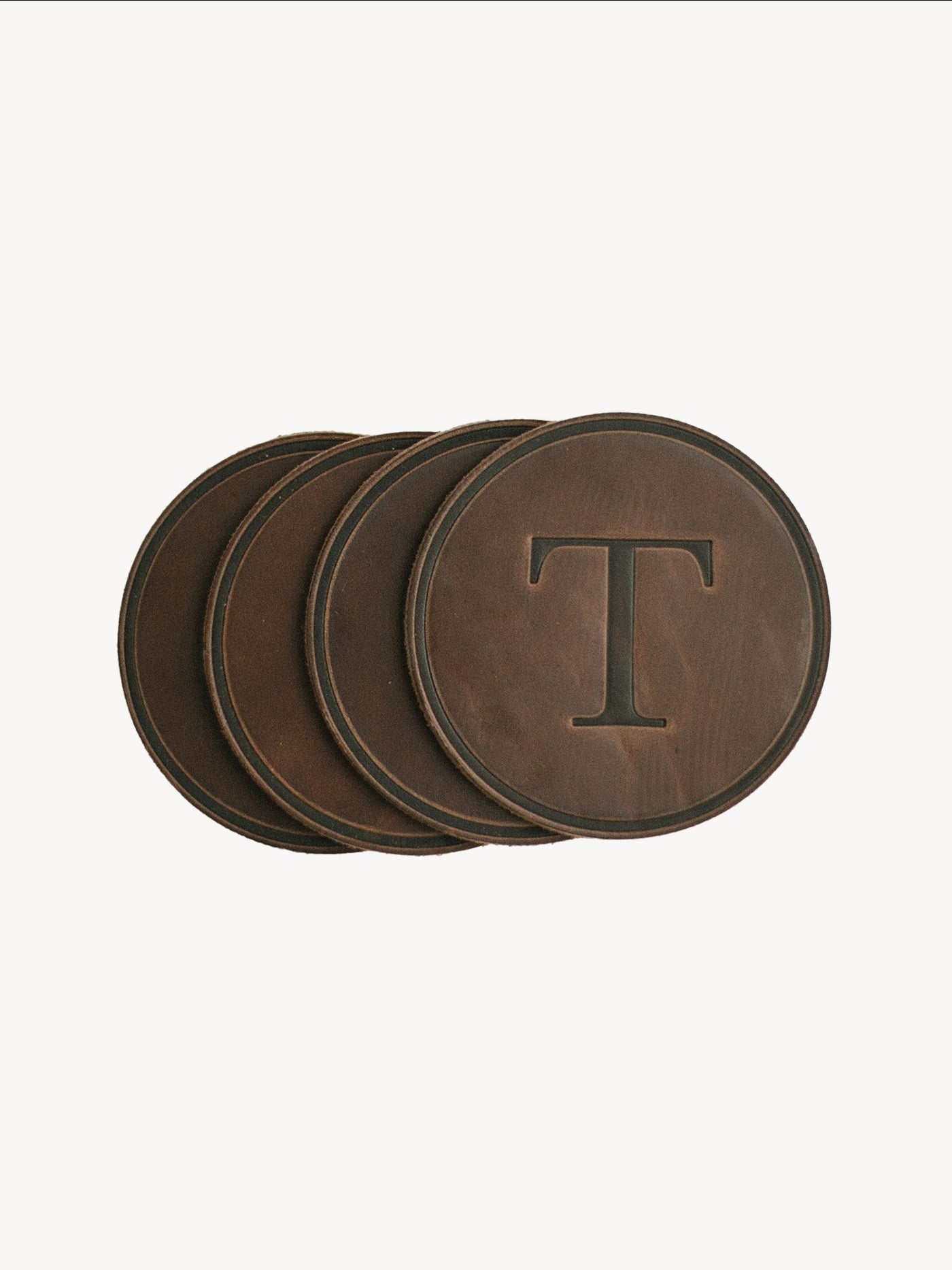 Monogrammed Circle Coasters