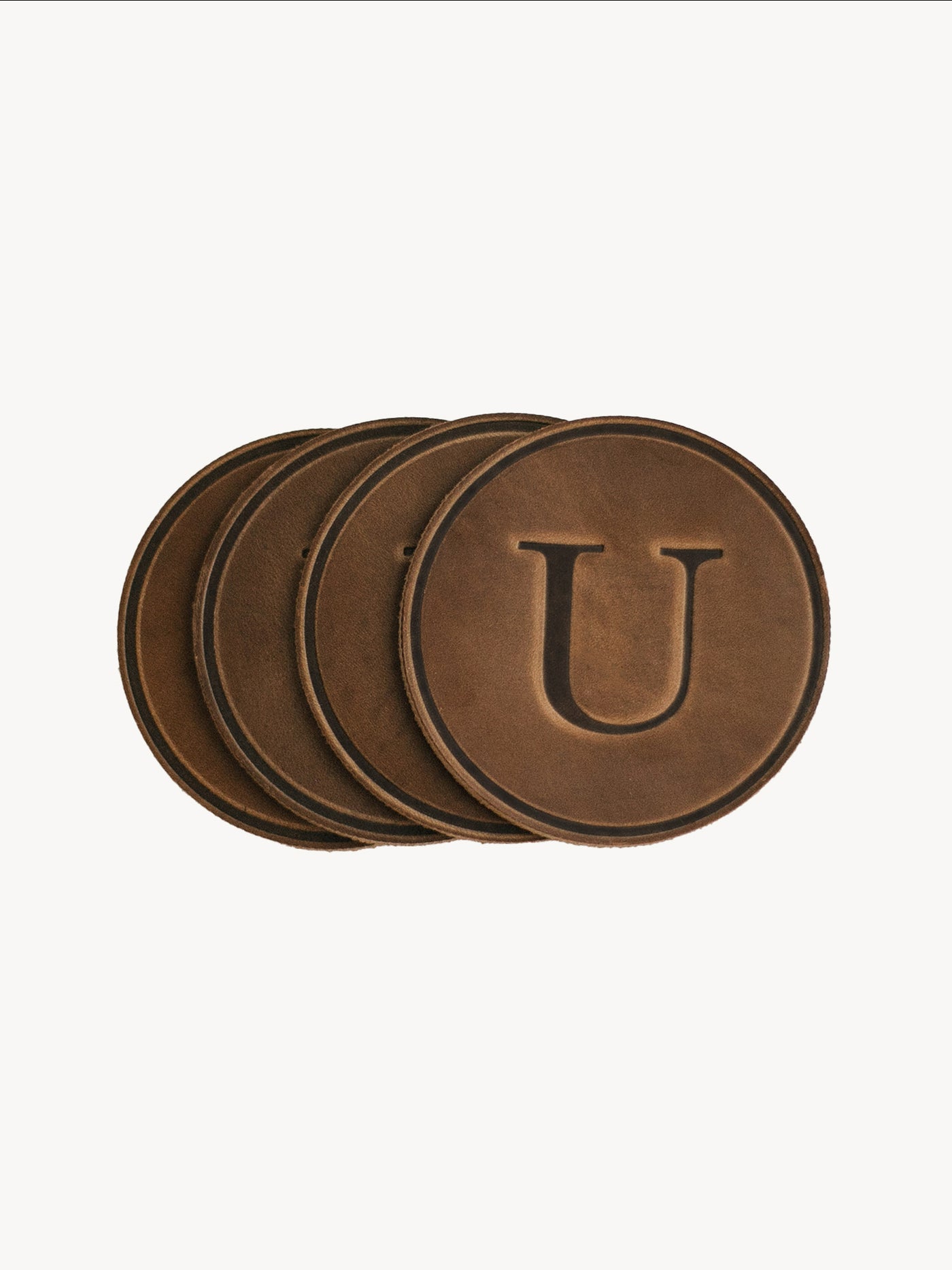 Monogrammed Circle Coasters