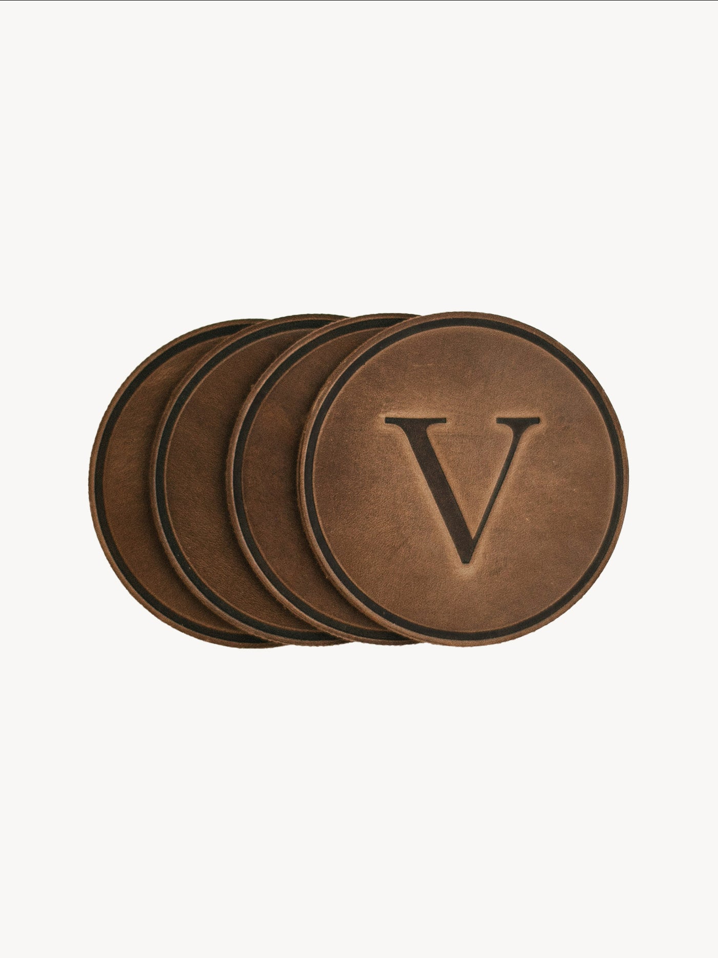 Monogrammed Circle Coasters