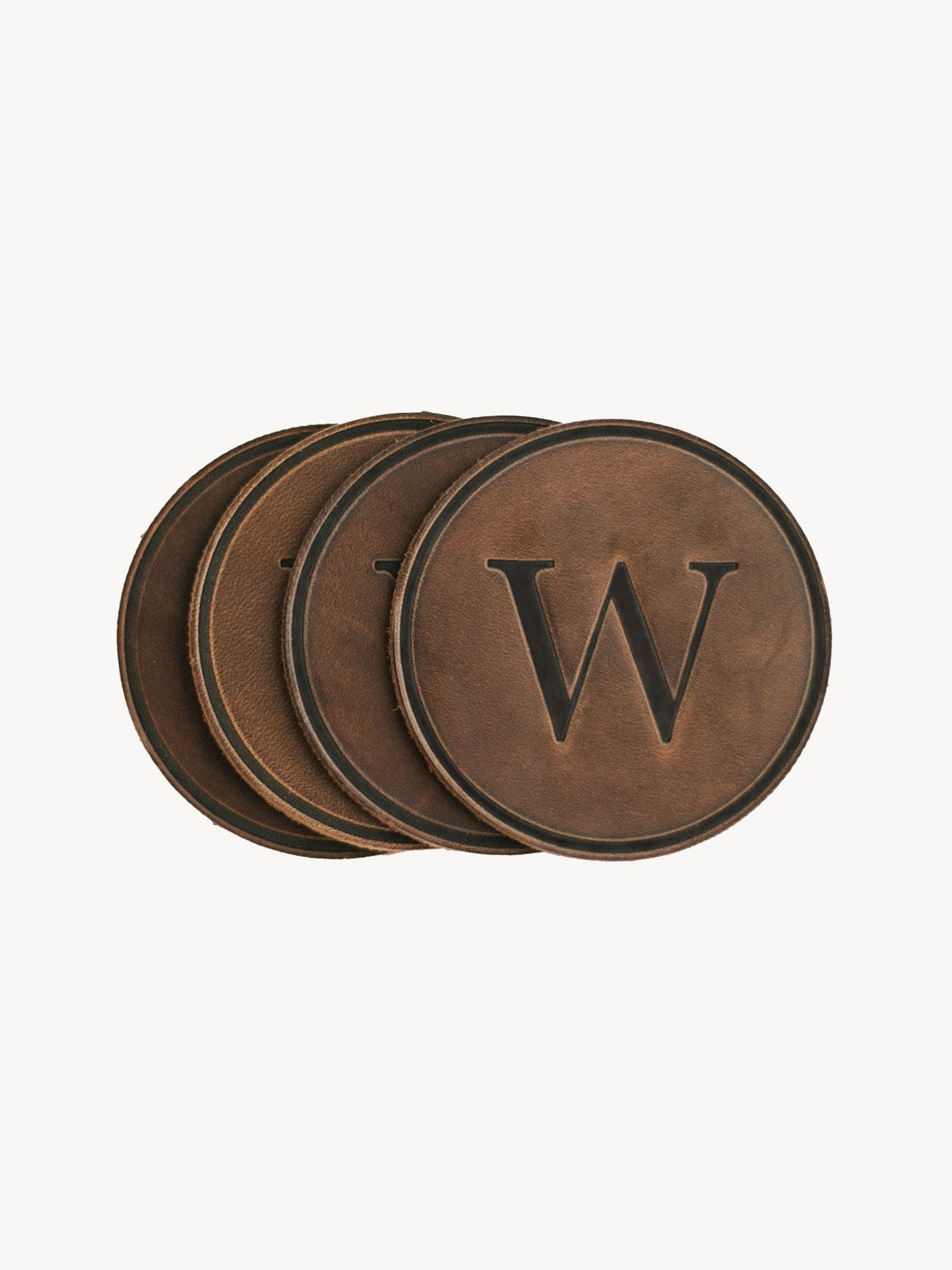 Monogrammed Circle Coasters