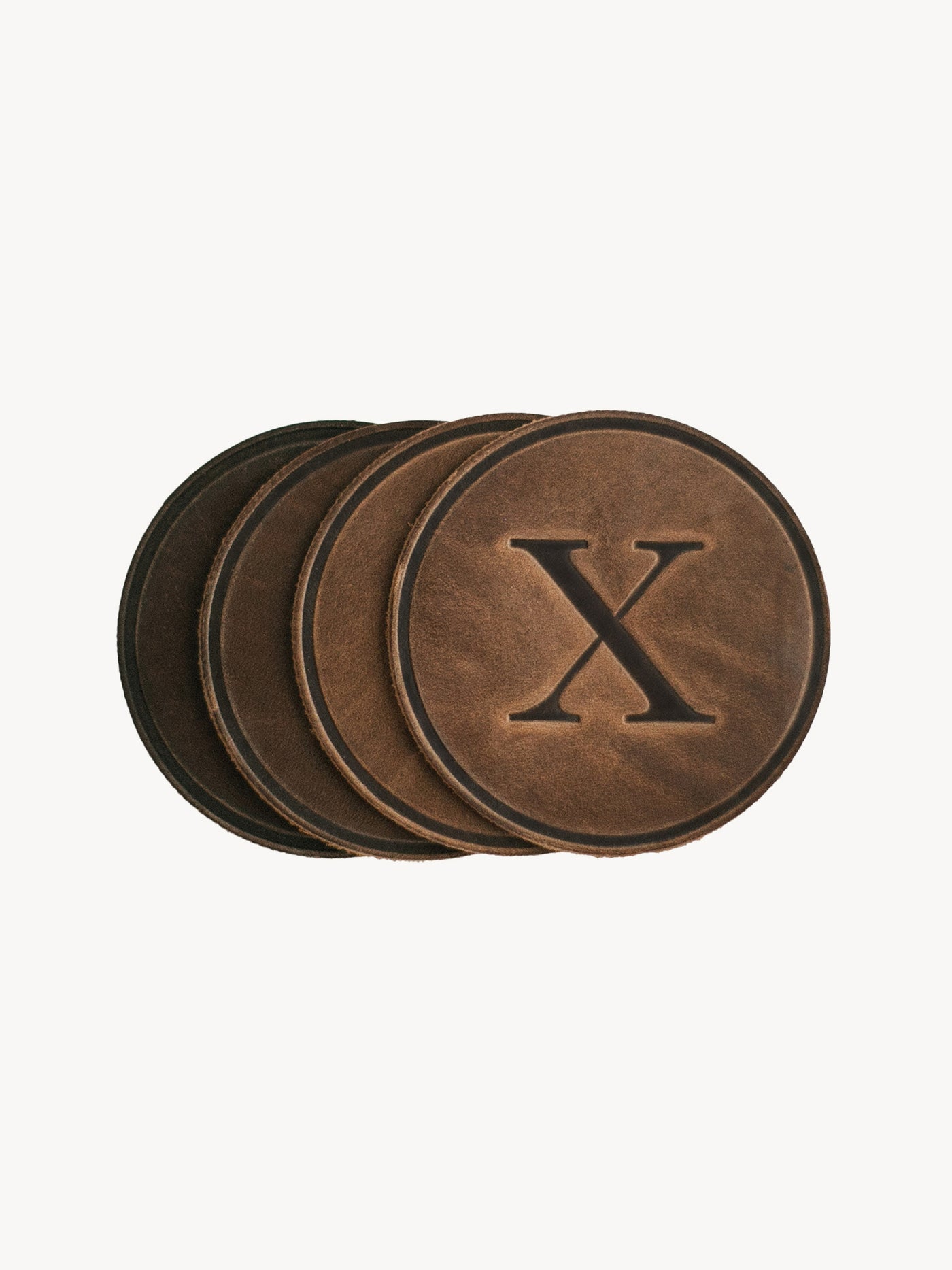 Monogrammed Circle Coasters