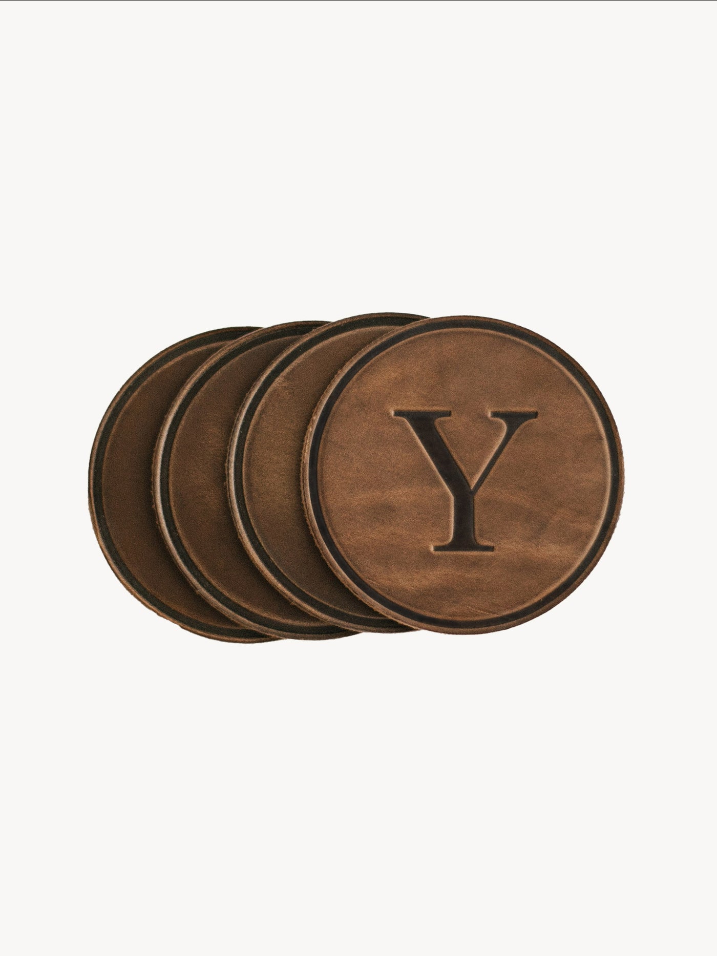 Monogrammed Circle Coasters