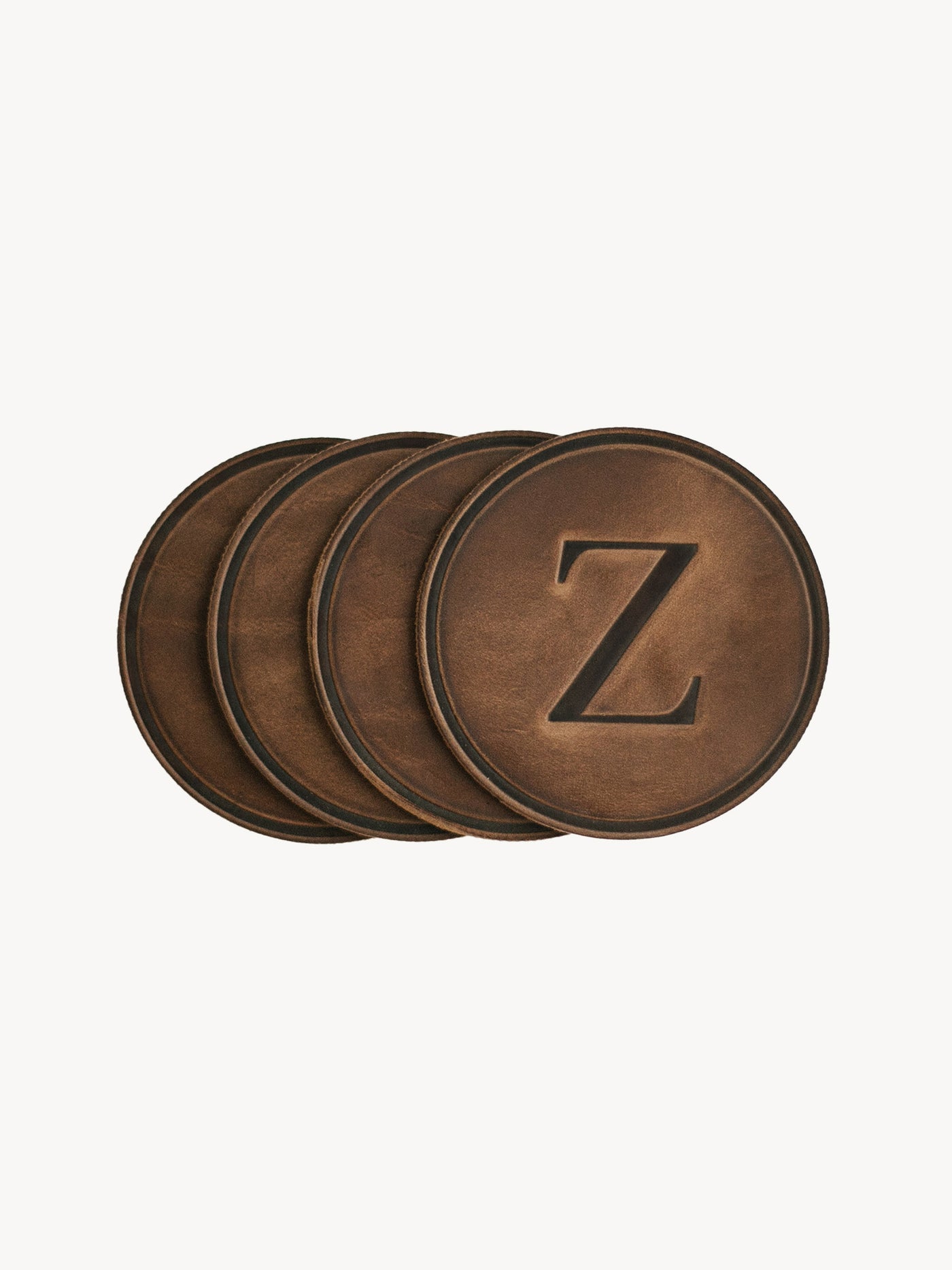 Monogrammed Circle Coasters